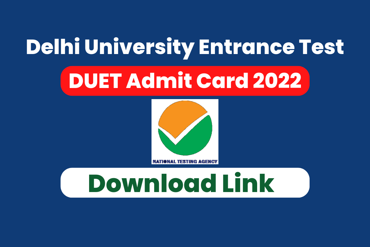 Delhi University DUET Admit Card 2022